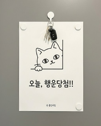  현관문 꾸미기 미니포스터 하나면 끝