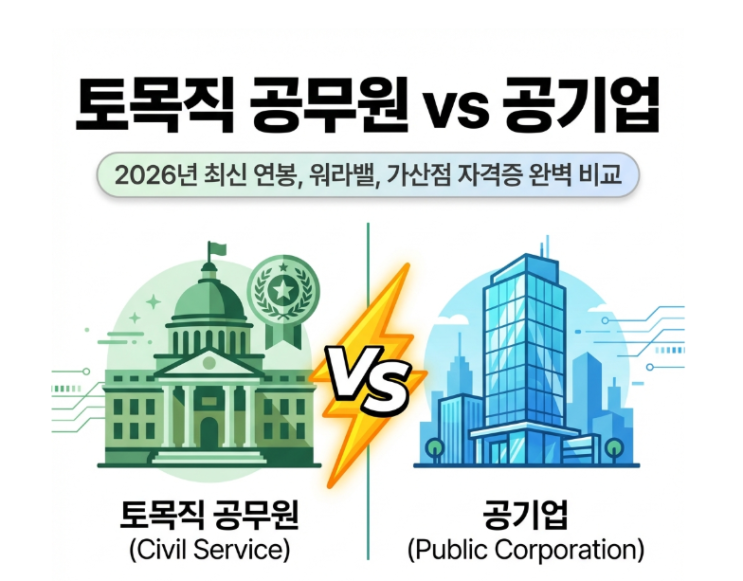 토목직 공무원 vs 공기업 완벽 해부! 2026년 합격을 위한 가산점 자격증 총정리