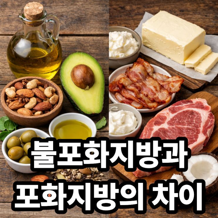  불포화지방과 포화지방의 차이 쉽게 이해하기, 건강한 지방 선택법 총정리