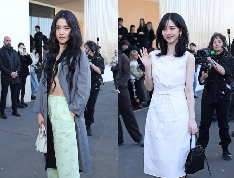 김태리·카리나 프라다 투샷, 밀라노 홀린 공주와 힙스터(+밀라노패션위크 프라다 2026FW)