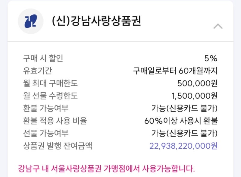 26년 3월 서울사랑상품권 구매 가능 현황 강남사랑상품권 잔여금액 서울광역사랑상품권 품절