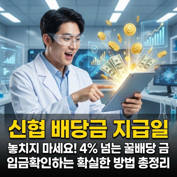  신협 배당금 지급일 놓치지 마세요! 4% 넘는 꿀배당 입금 확인하는 확실한 방법 총정리