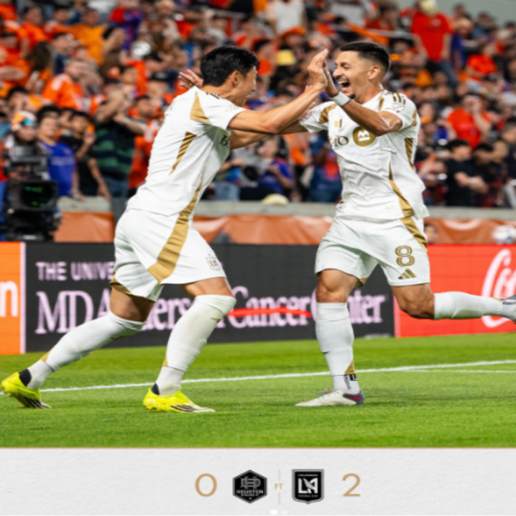 손흥민 2퇴장유도 2어시!! 골빼고 다했다!! LAFC 델가도와 유스타키오 연속골로 휴스턴에 승리하며 개막 2연승!! 다음 경기에서는 첫골 맛도 보자!!