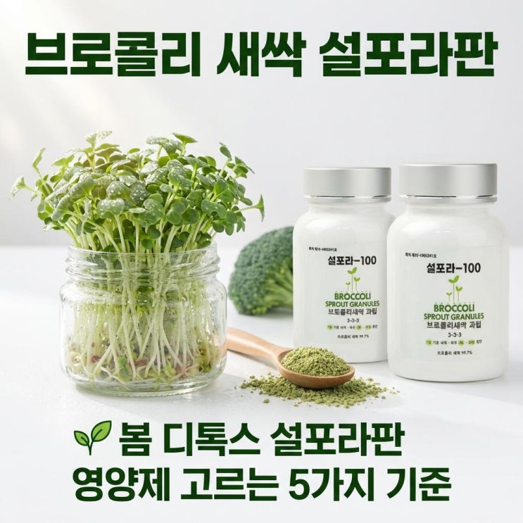   설포라판 고르는 5가지 기준 | 봄 피로 항산화 디톡스