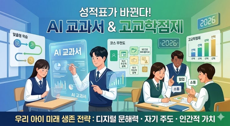  "성적표가 바뀐다!" AI 교과서와 고교학점제 시대, 우리 아이 생존 전략
