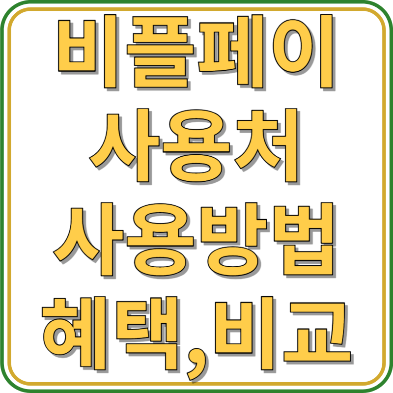 비플페이 사용처, 사용방법 비플페이 가맹점, 혜택, 제로페이 비교 안내