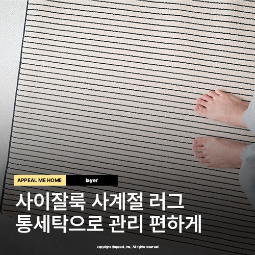  레이어 카페트 사이잘룩 사계절 러그 오늘의집 브랜드