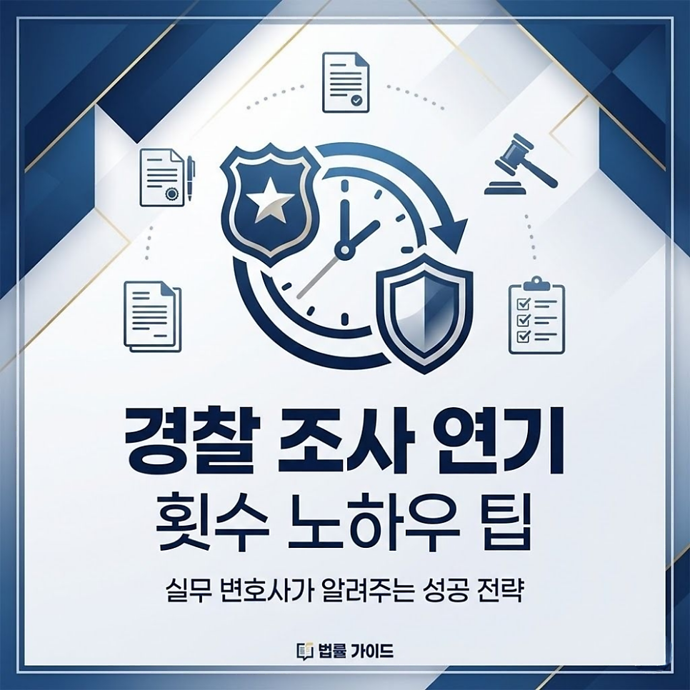 경찰 조사 연기 횟수 노하우 팁