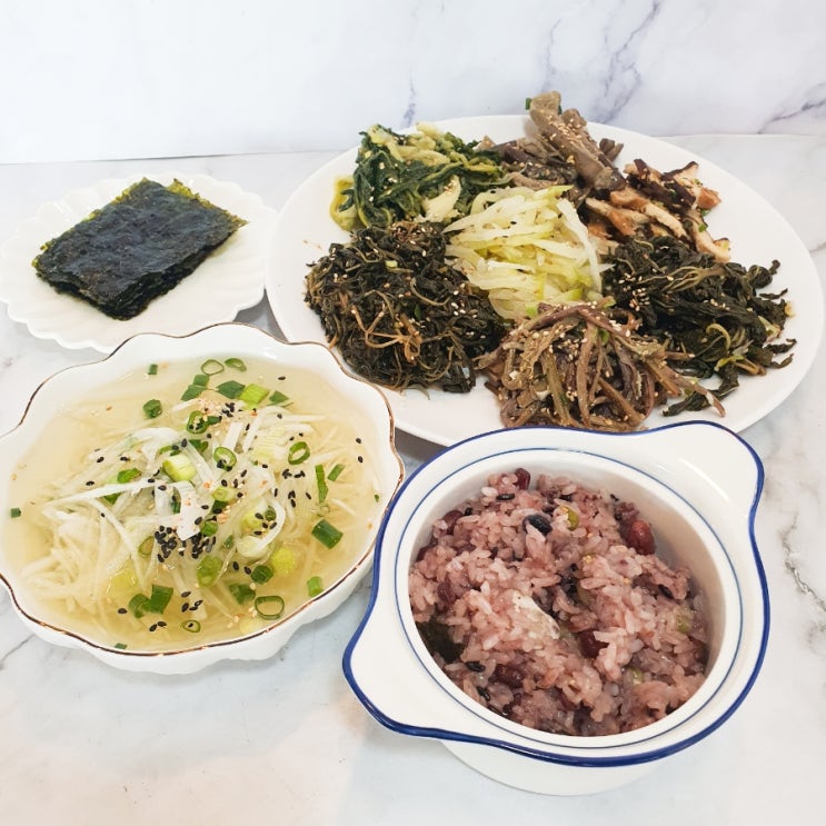  정월대보름, 우리 집 나물 오곡밥 물김치 한 상 차리기