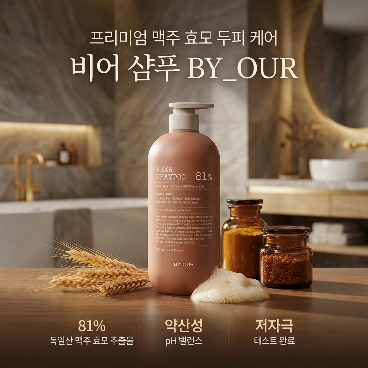  바이아우어 맥주효모 샴푸 81만 ppm 탈모 방지 샴푸 1위 후기