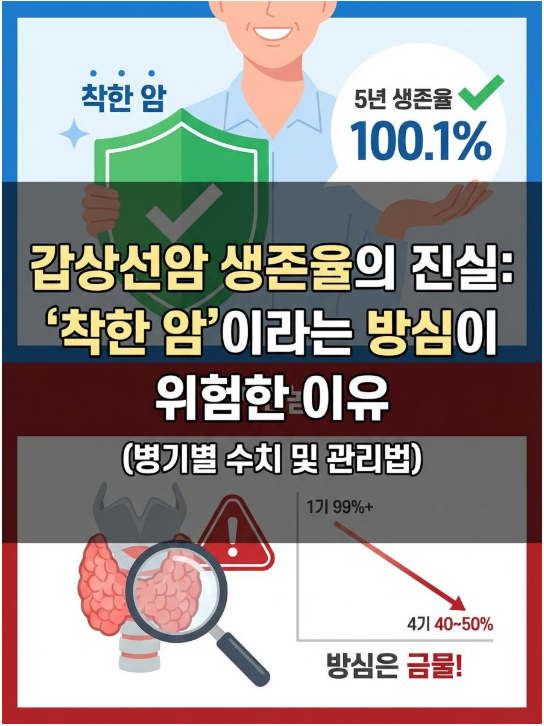 갑상선암 생존율과 병기별 차이: 5년 100%의 의미와 재발 관리 가이드