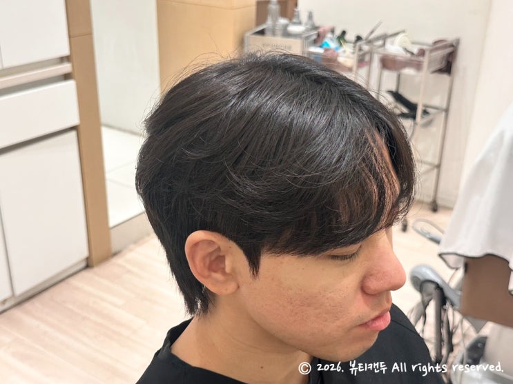  부천 상동 남자머리 잘하는 미용실 추천! 세미리프컷 스타일 시스루쉐도우 옆머리 다운펌 후기
