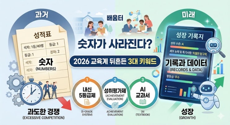  "올해부터 성적표에 숫자가 사라진다?" 2026 교육계 뒤흔든 3대 키워드