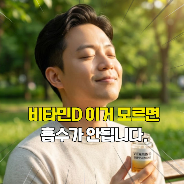  당신이 비타민D 영양제 먹는데 수치가 안오르는 이유? 흡수율 높이는 방법