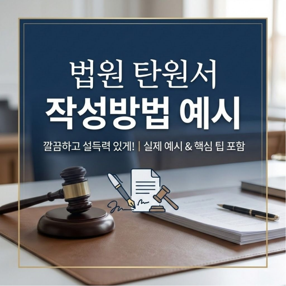 법원탄원서 작성방법 양식 예시까지 알려드립니다