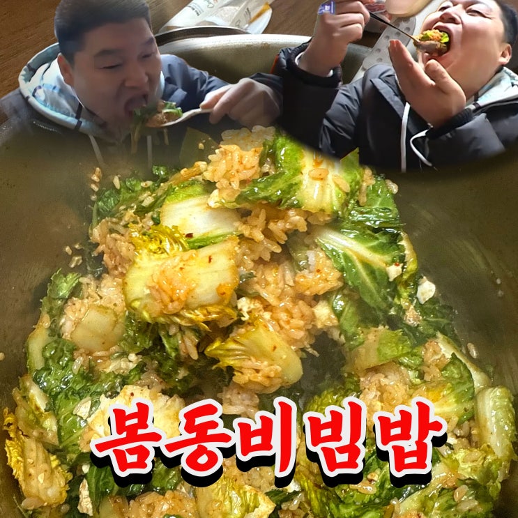  강호동 봄동비빔밥 유행 이유? 1박2일 레시피 솔직 후기 (feat 냉이달래된장국)