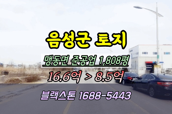  음성군 공장용지 경매 맹동면 준공업 1808평 2025타경30364