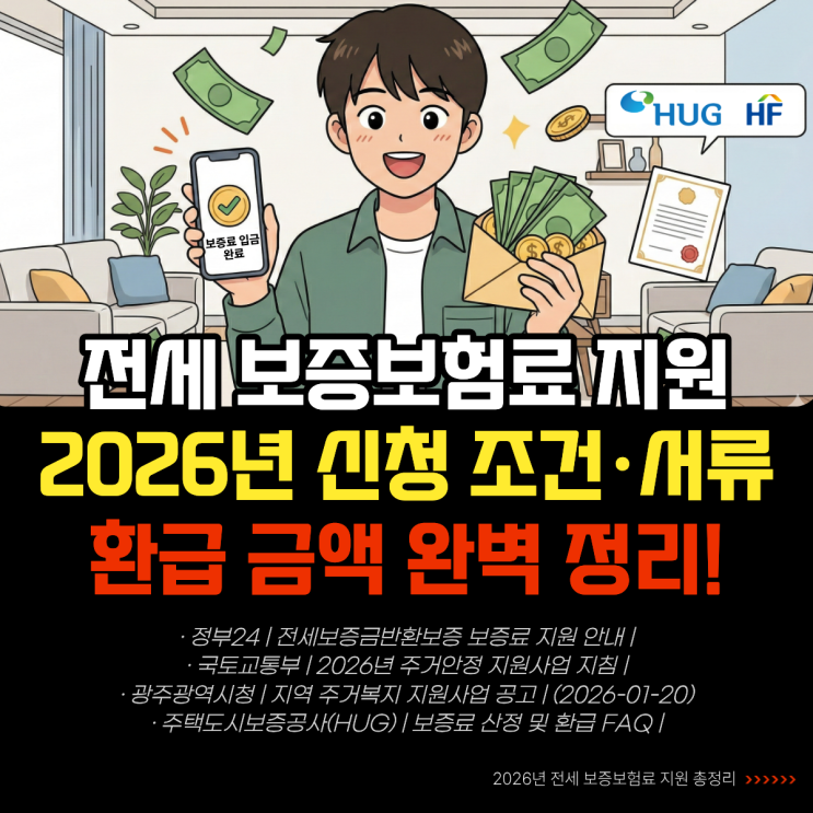  전세 보증보험료 지원 2026 신청 조건 서류 환급금액 완벽 정리