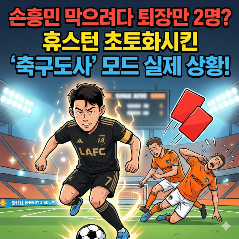 손흥민 막으려다 퇴장만 2명? 휴스턴 초토화시킨 '축구도사' 모드 실제 상황!