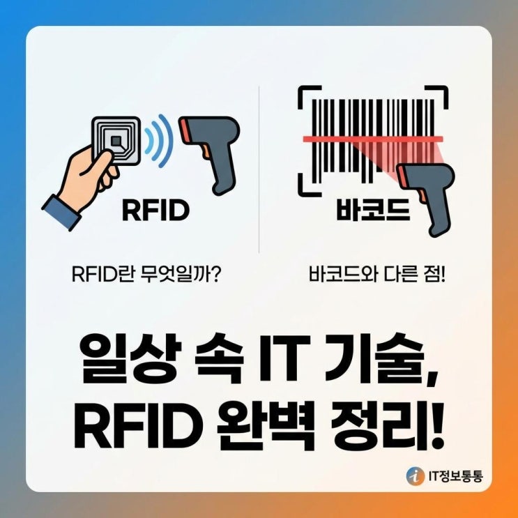  일상 속 IT 기술, RFID뜻부터 바코드와의 차이점 비교까지 완벽 정리!