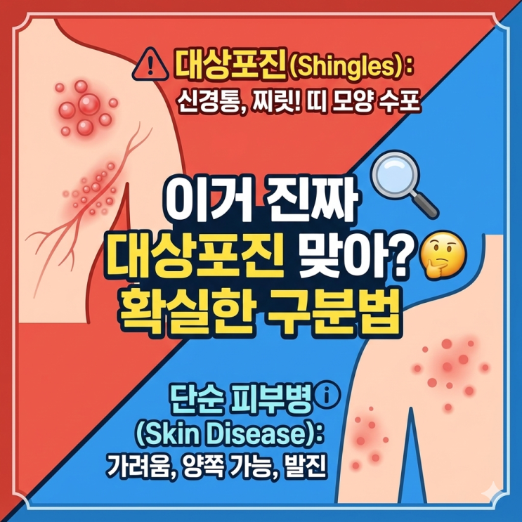  이거 진짜 대상포진 맞아? 헷갈리는 초기 증상 구별법