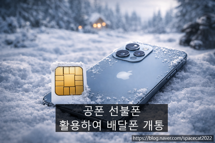  공폰 선불폰 활용하여 배달폰 개통 방법
