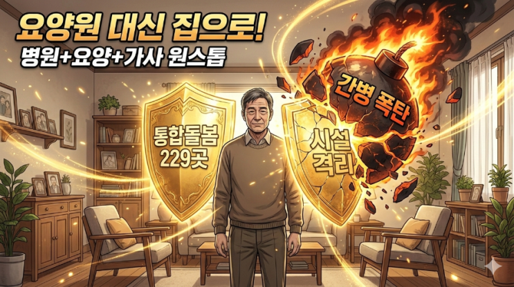  "부모님 요양원 보내지 마세요" 연 1,200만 원 간병비 박멸하는 '2026 전국 229곳 통합돌봄' 정체