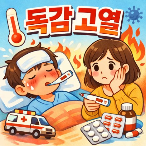  독감 고열 며칠가나요? 40도 이상 오를 때 해열/응급 기준 총정리
