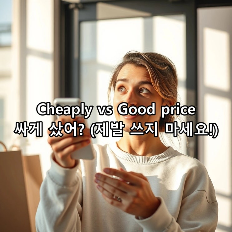  'cheaply' vs 'good price', '싸게 샀다'고 말할 때 원어민이 움찔하는 이유?