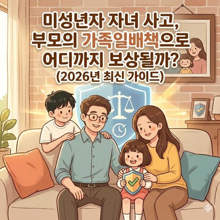  미성년자 자녀 사고, 부모의 일상생활배상책임보험(일배책)으로 어디까지 보상될까? (2026년 최신 가이드)
