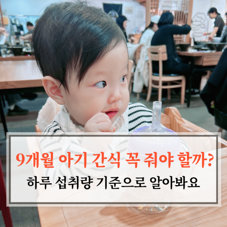  9개월 아기 간식 꼭 줘야 할까? 하루 섭취량 기준으로 알아봐요