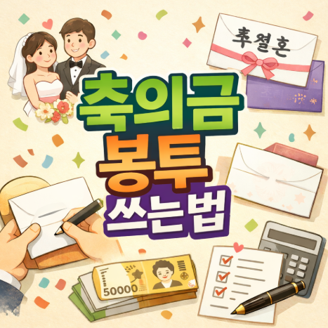  축의금 봉투 쓰는법, 이름 위치부터 금액 매너까지 한 번에 정리