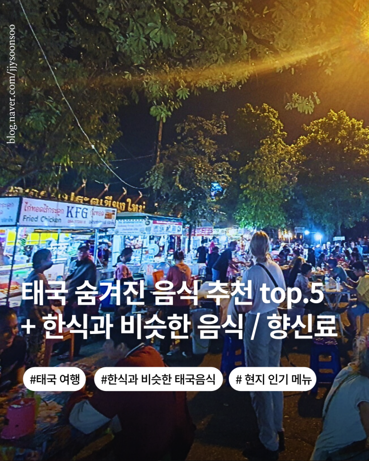  태국 여행 꼭 먹어야하는 숨겨진 태국 음식 추천 top.5 고수빼주세요 태국어까지
