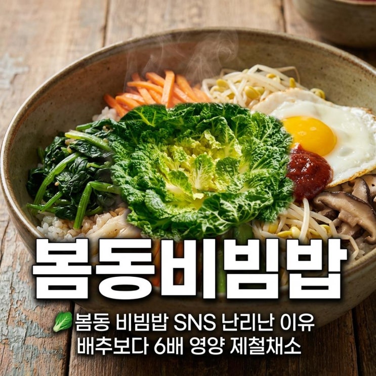   봄동 비빔밥 SNS 난리난 이유 | 배추보다 6배 영양 제철채소