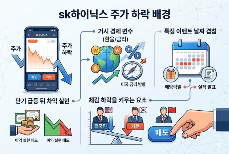  SK하이닉스 주가 하락, 매도와 배당락 겹치면 불안한 이유 있습니다