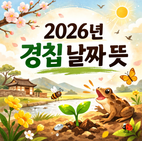  2026 경칩 날짜 뜻, 언제이며 절기 의미와 풍습까지 한 번에 정리