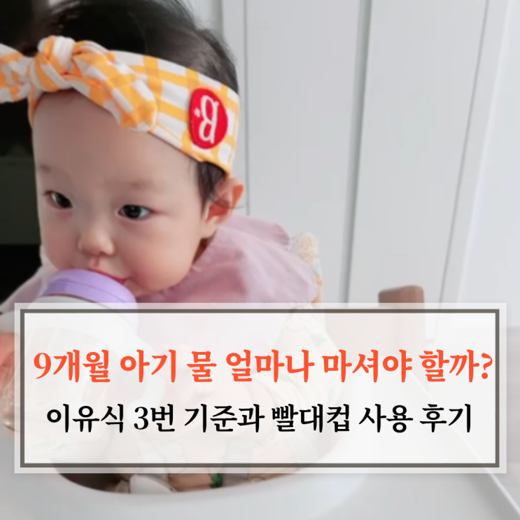  9개월 아기 물 얼마나 마셔야 할까? 이유식 3번 기준과 빨대컵 사용 후기
