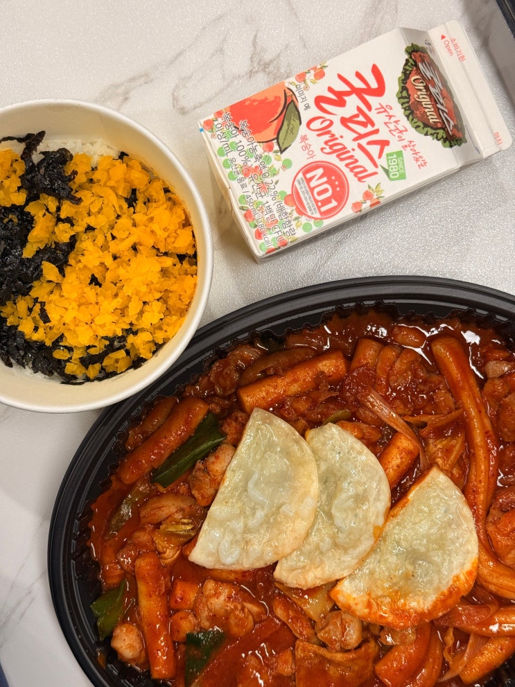  구미 떡볶이 맛집 진평동 스텔라 닭떡볶이 분식 세트 추천