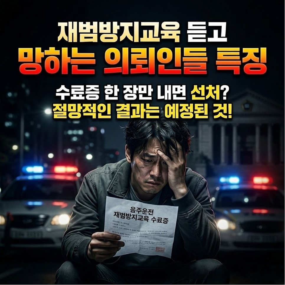 재범방지교육 듣고 망하는 의뢰인들 특징