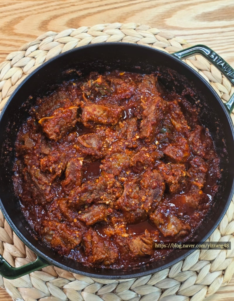 소갈비살 매운갈비찜 레시피 대구 동인동 스타일 매콤한 갈비찜만들기