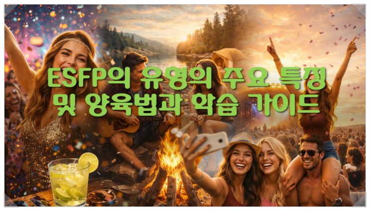  ESFP의 유형의 주요 특징 및 양육법과 학습 가이드