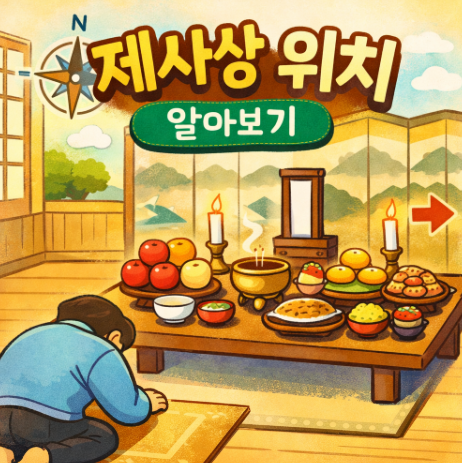  제사상 위치 어디가 맞을까? 방향/상차림 순서/지방 놓는 자리까지 정리