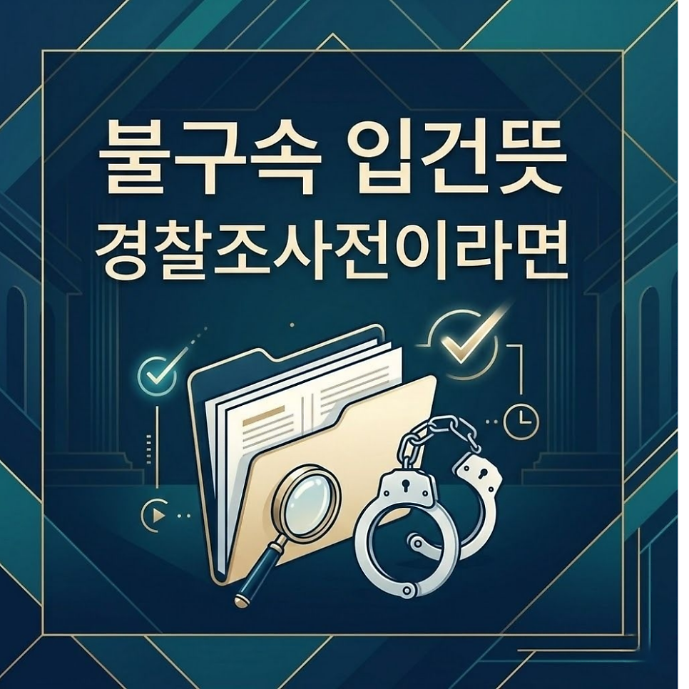 불구속 입건뜻 경찰조사전이라면