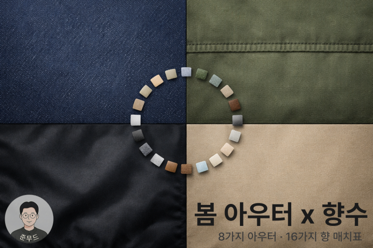  남자친구 향수 선물 추천 봄 아우터 8종 코디 향 16가지 매칭 표