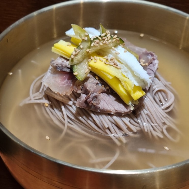  여주한식 맛집 봉우리소반신세계여주프리미엄아울렛점 들기름메밀면과 냉면