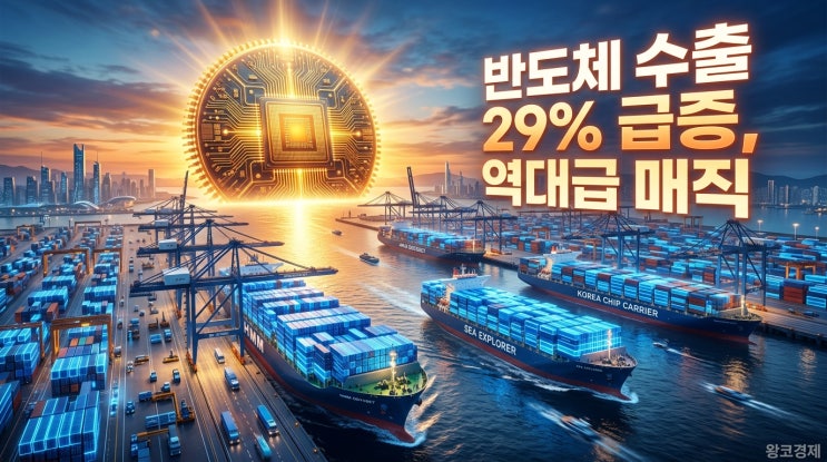  반도체가 쏘아올린 수출매직 일 평균 35억 달러 역대 최고치 경신