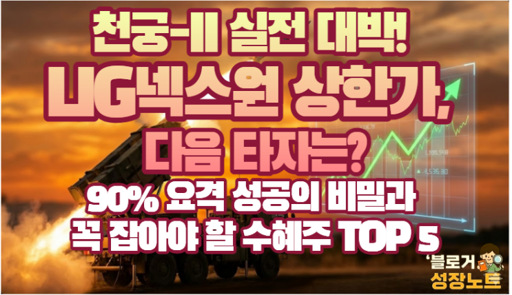  LIG넥스원 이란 미사일 90% 요격 성공! 천궁-II 기술력 분석 및 관련주 TOP 5(주가전망)