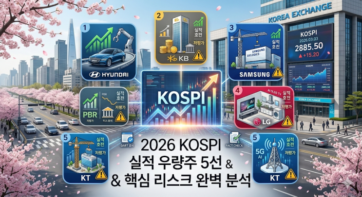  2026년 코스피 저평가 우량주 5선 추천 및 실적 리스크 완벽 분석 (DART 팩트체크 필수)