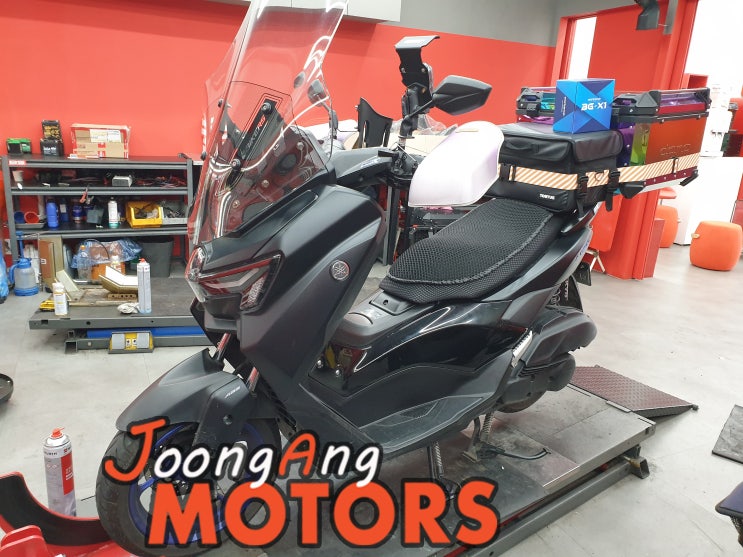  야마하 25 NMAX 125 딜리버리 운행에 블랙박스는 필수입니다. BG-X1 2CH 블랙박스 장착, 기본점검, 광명 중앙 오토바이