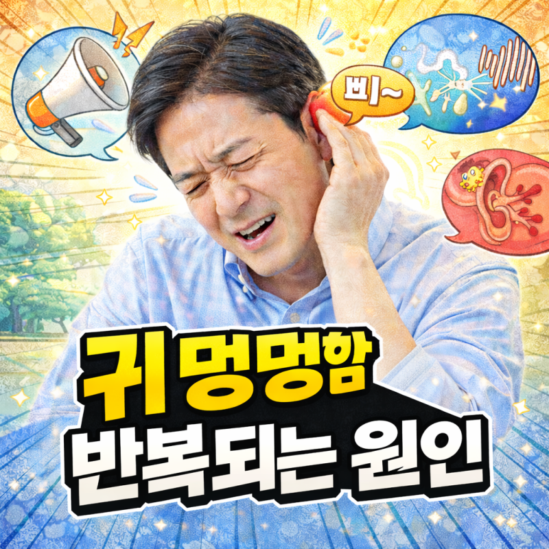 귀멍멍함이 반복된다면? 귀에 울리는 느낌의 진짜 원인